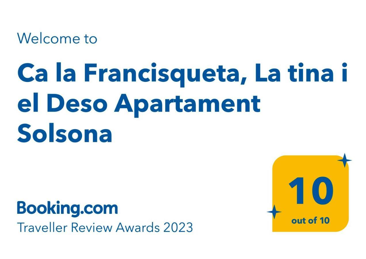 Ca La Francisqueta, La Tina I El Deso Apartament Solsona Exterior photo